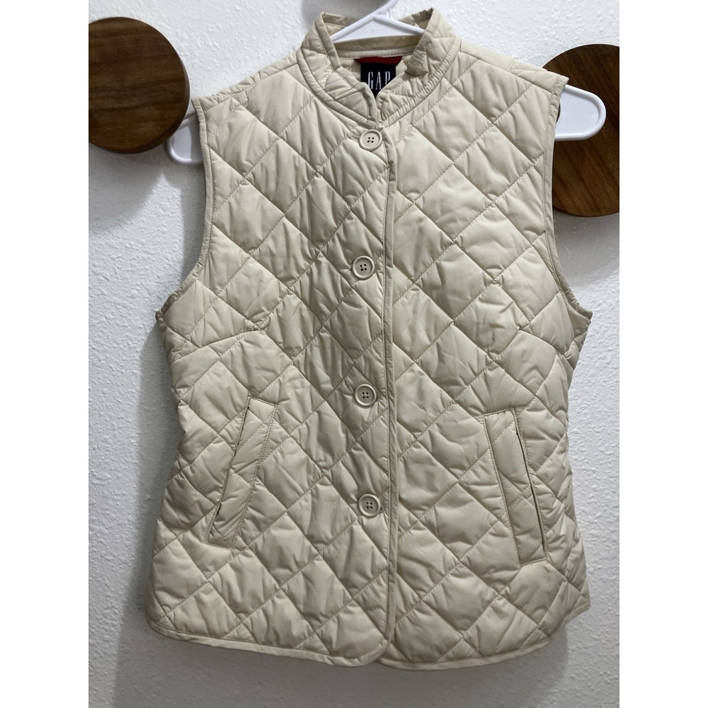 Vintage GAP Y2K Ivory Cream Minimal Snow Bunny Clean Girl Winter Size Small